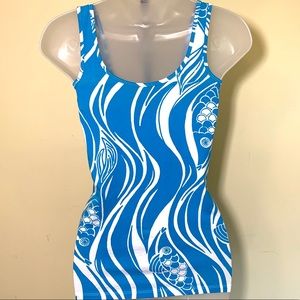 Lilly Pulitzer blue and white tank for casual wear